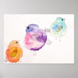 Fåglar Poster