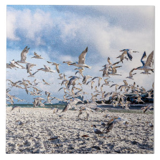 Fåglar som blöder kakelplatta