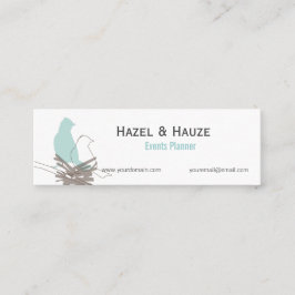 Fåglar som bygga bo att planera för mini visitkort