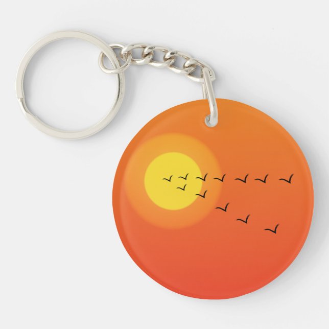 Fåglar som flyger till sol (Framsidan)