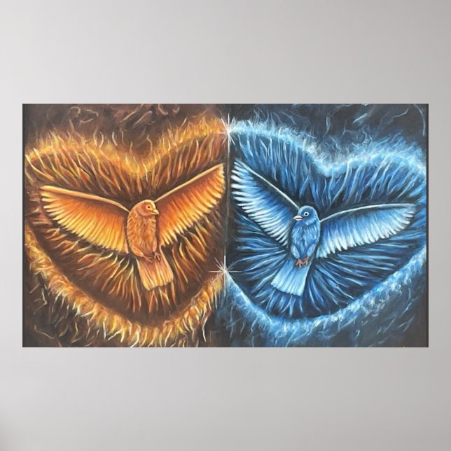 Fåglar som flyger tillsammans poster (Framsidan)