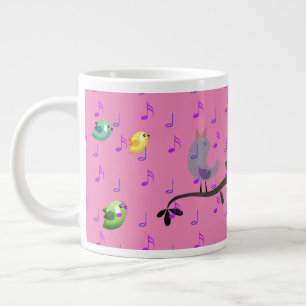 Fåglar som sjunger jumbo mugg