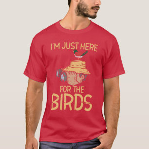 Fåglar som tittar på fågelbindande binokulära fåge t shirt