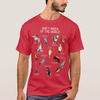 Fåglar som tittar på smutsiga fåglar i världens fl t shirt