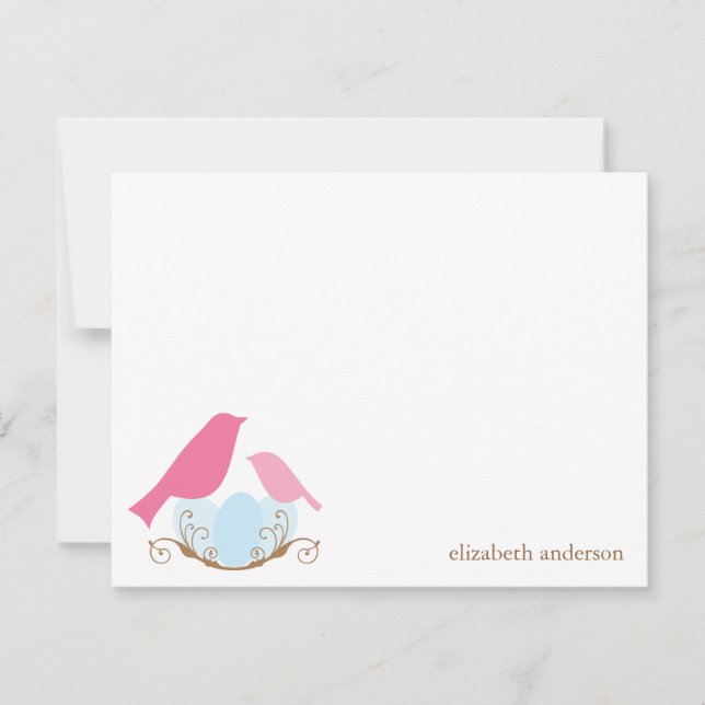 Fåglar, tack vare ditt kort. kort (Framsida)