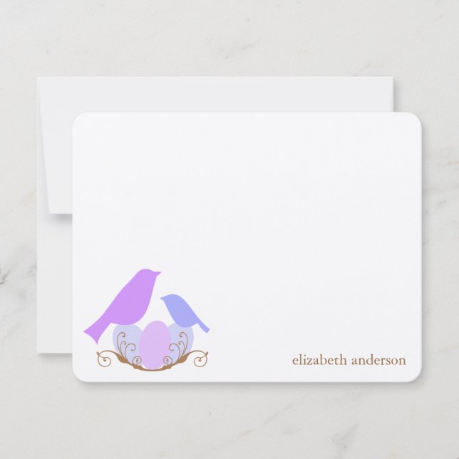 Fåglar, tack vare ditt kort. kort (Framsida)