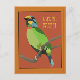 Fåglar -- Taiwanbarbett Vykort