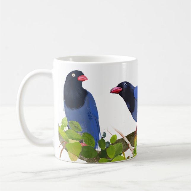 Fåglar --Taiwansk blåskata Kaffemugg (Vänster)