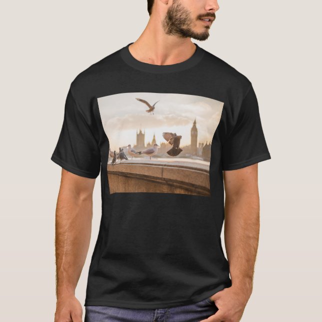 fåglar tee shirt (Framsida)