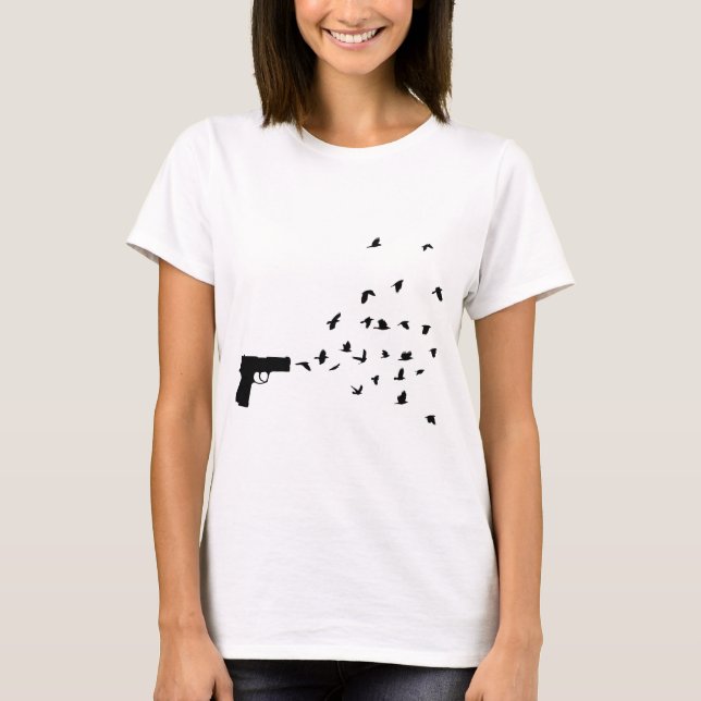 fåglar tee shirt (Framsida)