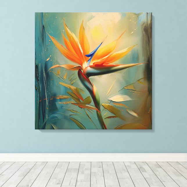 Fåglar till det tropiska Paradise-området Canvastryck (Insitu (trägolv))