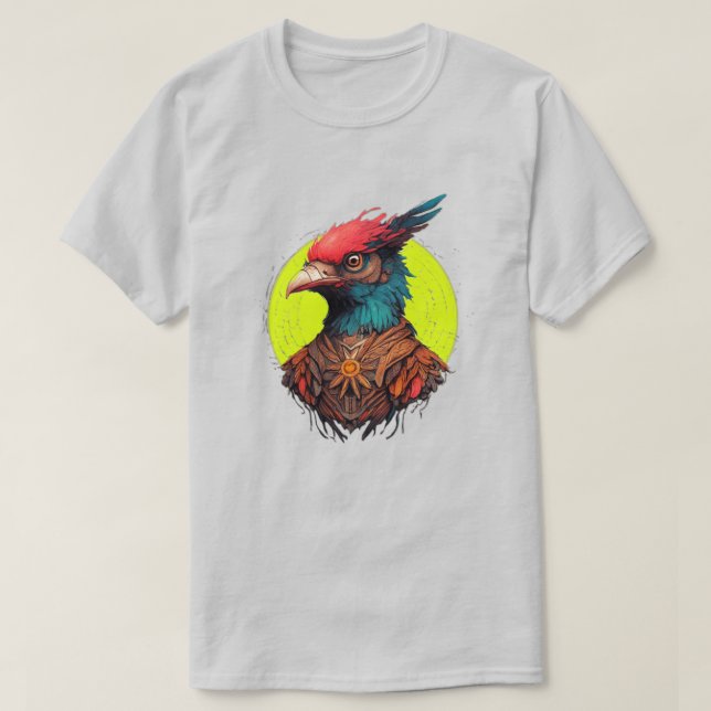 Fåglar till en fjäder t shirt (Design framsida)