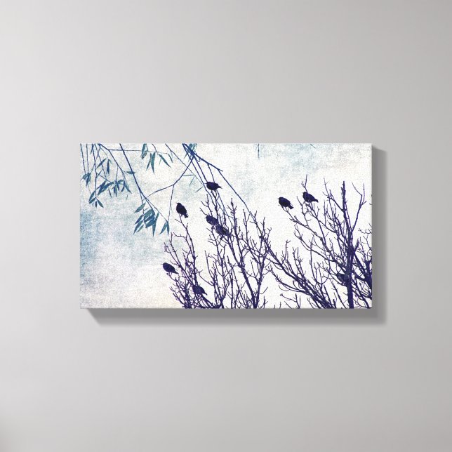 Fåglar till ett Fjäderfäsluss tillsammans Canvastryck (Framsida)