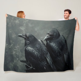 Fåglar till Kråkor, Ravens Fleecefilt