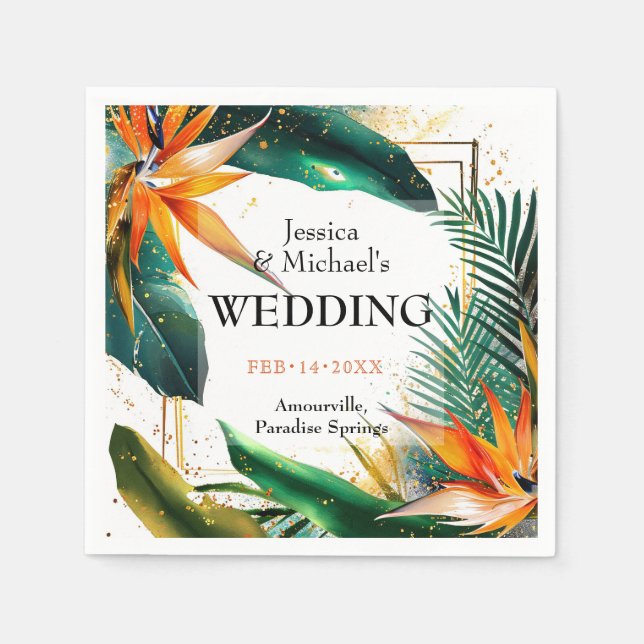 Fåglar till Paradise Bliss Pappersservett (Framsidan)