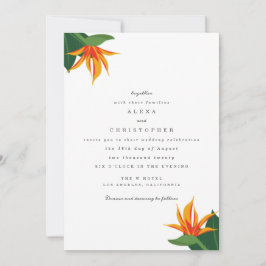 Fåglar till Paradise Tropical Beach Wedding Inbjud Inbjudningar