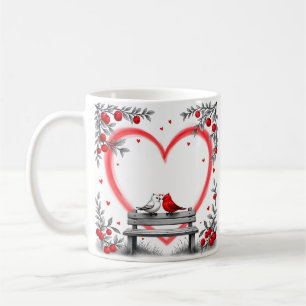 Fåglar till Valentindagen Kaffemugg