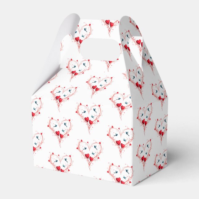 Fåglar till Valentindagen Presentaskar (Framsidan Sidan)