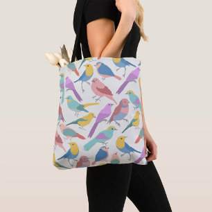 Fåglar Tote Bag Tote Animals Tygkasse
