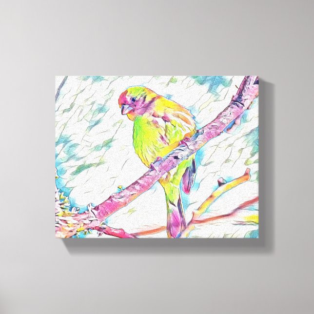 "Fåglar under flygning: en frihetssymfoni" Canvastryck (Framsida)