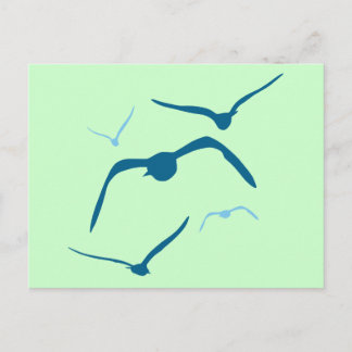 Fåglar under flygning vykort