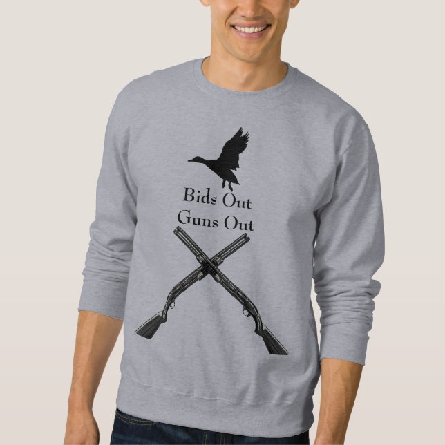 Fåglar ut Guns Out Shirt Lång Ärmad Tröja (Framsida)