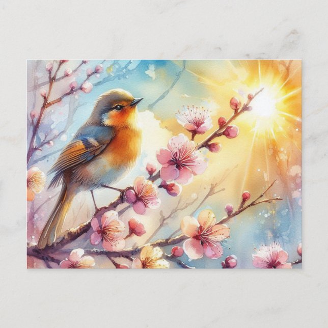 Fåglar Vår Landskap 17 Vykort (Framsida)