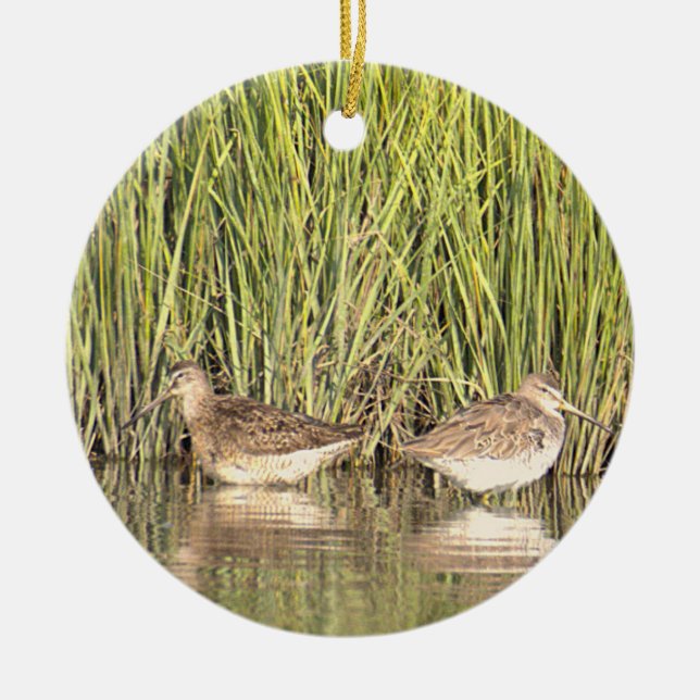Fåglar Vattenlandskap Foto Ornament  (Framsidan)