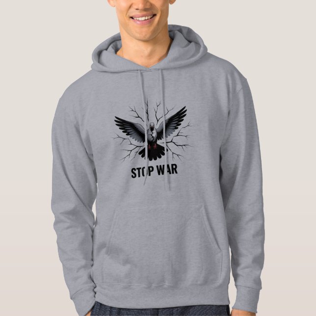 Fåglar, vingar, flyg, träd, grenar, T-Shirt Hoodie (Framsida)