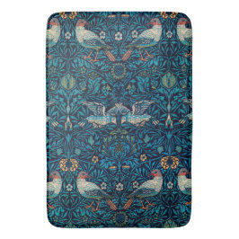 Fåglar (Vintage Blommönster) (av William Morris) Badrumsmatta