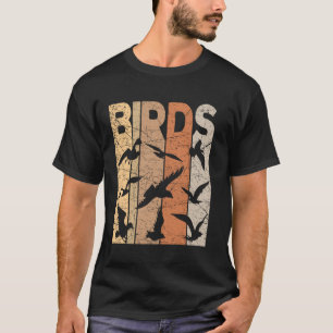 Fåglar Vintage Fågelskådning Retro Ornithology Bir T Shirt