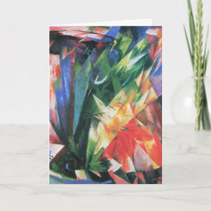 Fåglar (Vogel) av Franz Marc, Vintage Cubism Art Kort