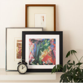 Fåglar (Vogel) av Franz Marc, Vintage Cubism Art Poster