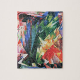 Fåglar (Vogel) av Franz Marc, Vintage Cubism Art Pussel