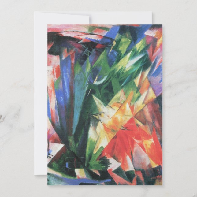 Fåglar (Vogel) av Franz Marc, Vintage Kubism Konst (Framsida)