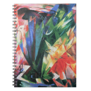 Fåglar (Vogel) av Franz Marc, Vintage Kubism Konst Anteckningsbok