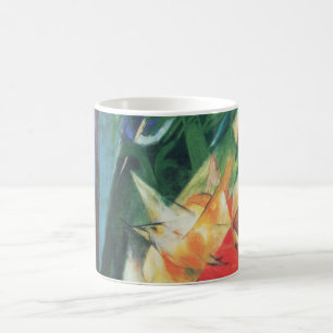 Fåglar (Vogel) av Franz Marc, Vintage kubism konst Kaffemugg