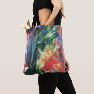 Fåglar (Vogel) av Franz Marc, Vintage kubism konst Tygkasse