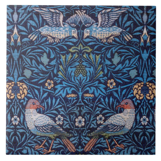 Fåglar, William Morris Kakelplatta (Framsidan)