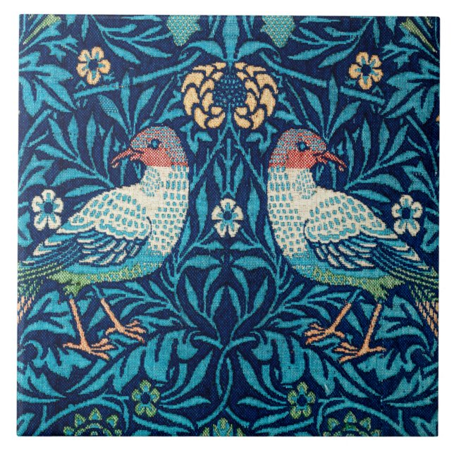 Fåglar, William Morris Kakelplatta (Framsidan)