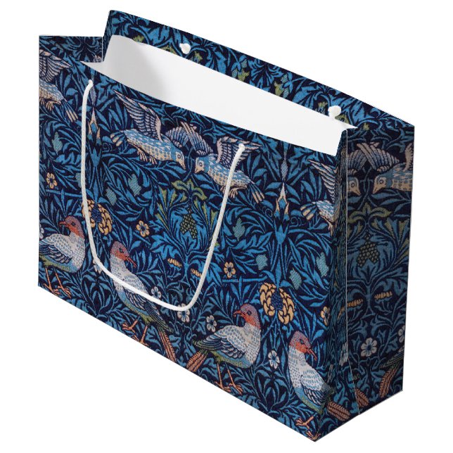 Fåglar, William Morris Large Gift Bag (Framsidan Vinklad)