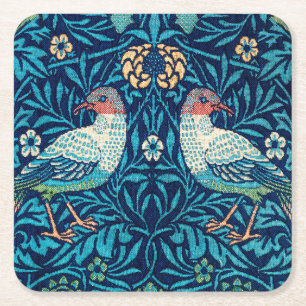 Fåglar, William Morris Underlägg Papper Kvadrat