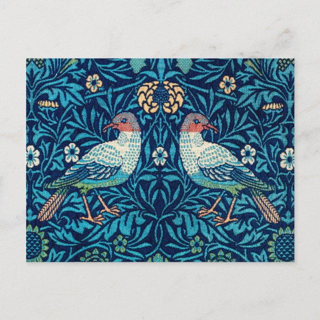 Fåglar, William Morris Vykort (Framsida)