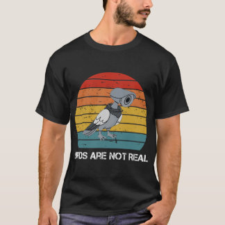 Fåglarna är inte reella Retro-funna konspirationsf T Shirt