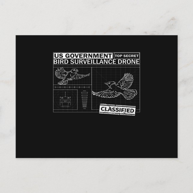 Fåglarna är inte riktiga - Lönsam Fågelskådning Vykort (Framsida)