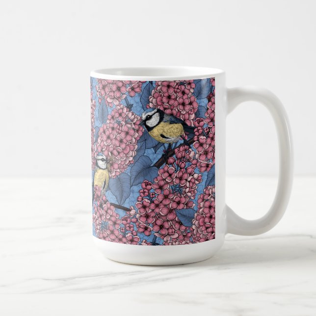 Fåglarna i laktträdgården kaffemugg (Höger)