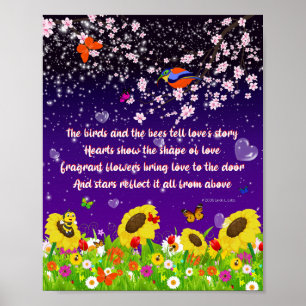 Fåglarna och bina poster