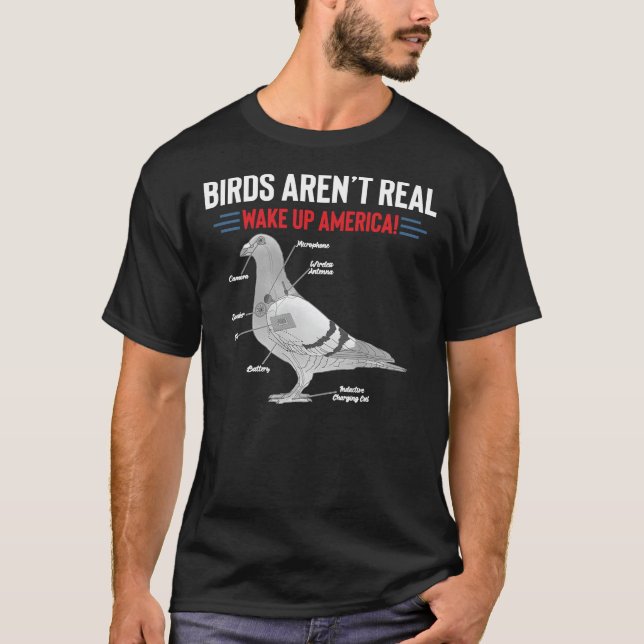 Fåglarna vaknar inte riktigt upp Amerika Classic T T Shirt (Framsida)