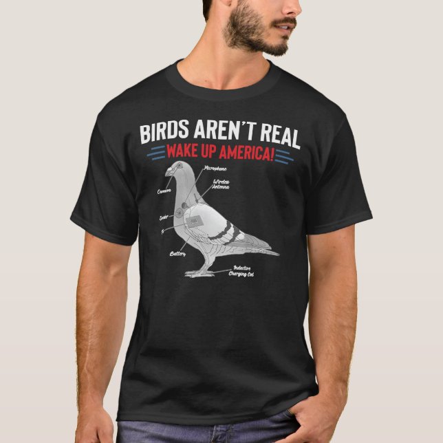 Fåglarna vaknar inte riktigt upp Amerika Classic T T Shirt (Framsida)