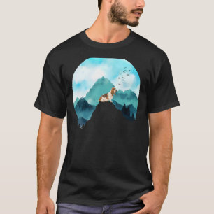 Fåglarna vid Gräs Träd vid Blå himmel flyr från Ba T Shirt